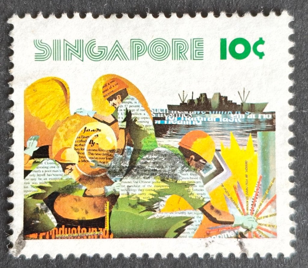 SINGAPORE - Dag v.d. Arbeid 1977, Verzenden, Gestempeld, Zuid-Azië