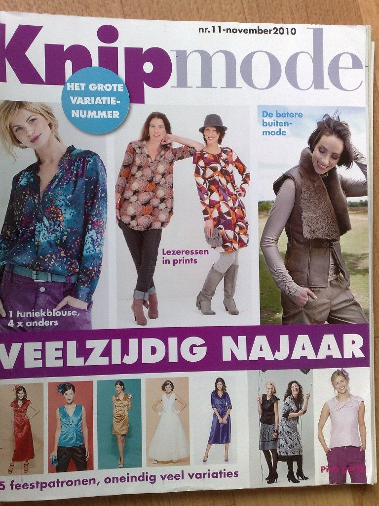 Knipmode november nr. 11 / 2010, Hobby en Vrije tijd, Verzenden, Zo goed als nieuw, Vrouw, Knipmode