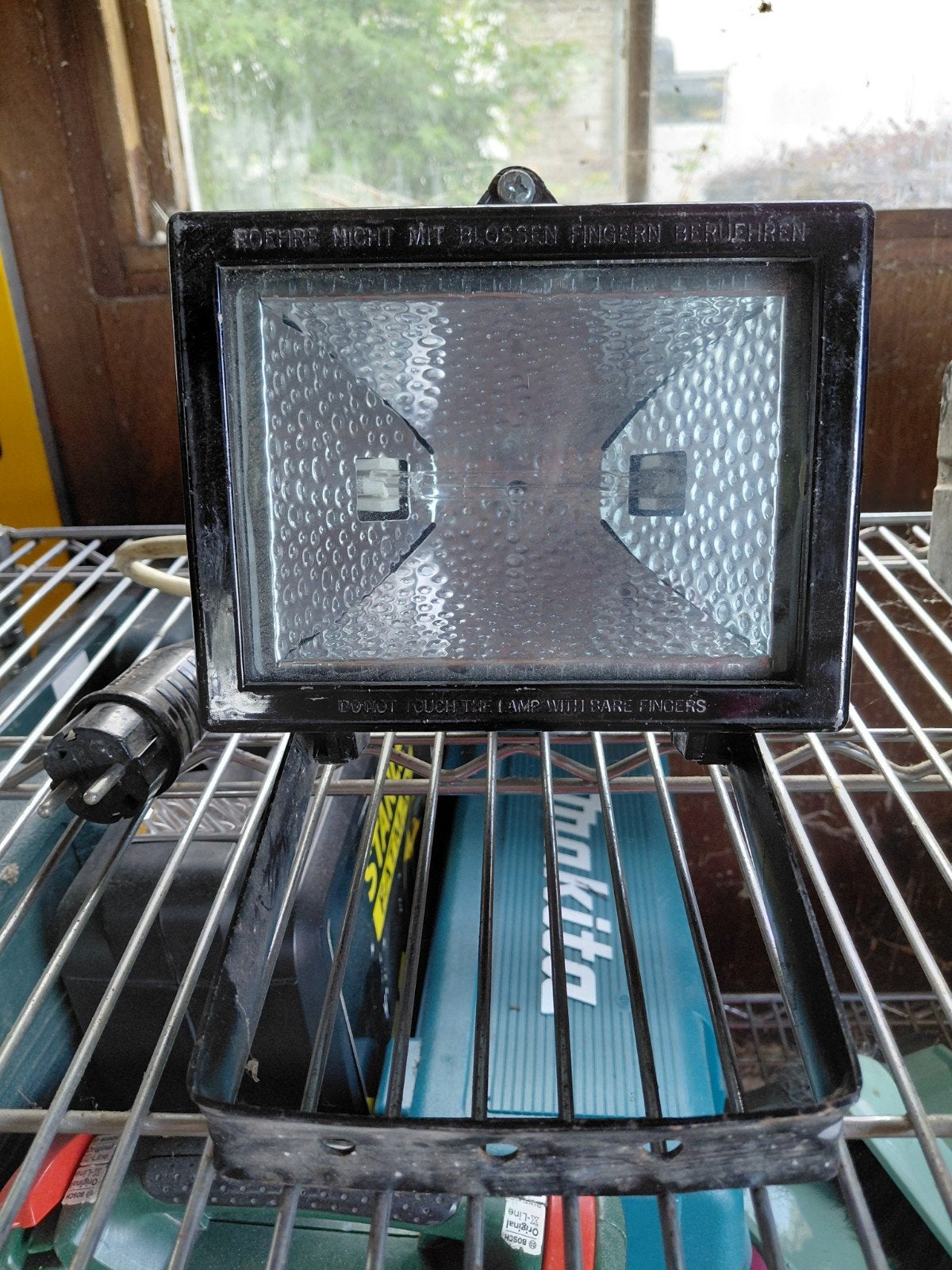 2 gebruikte bouwlampen halogeen 500W met snoeren, Ophalen, Gebruikt