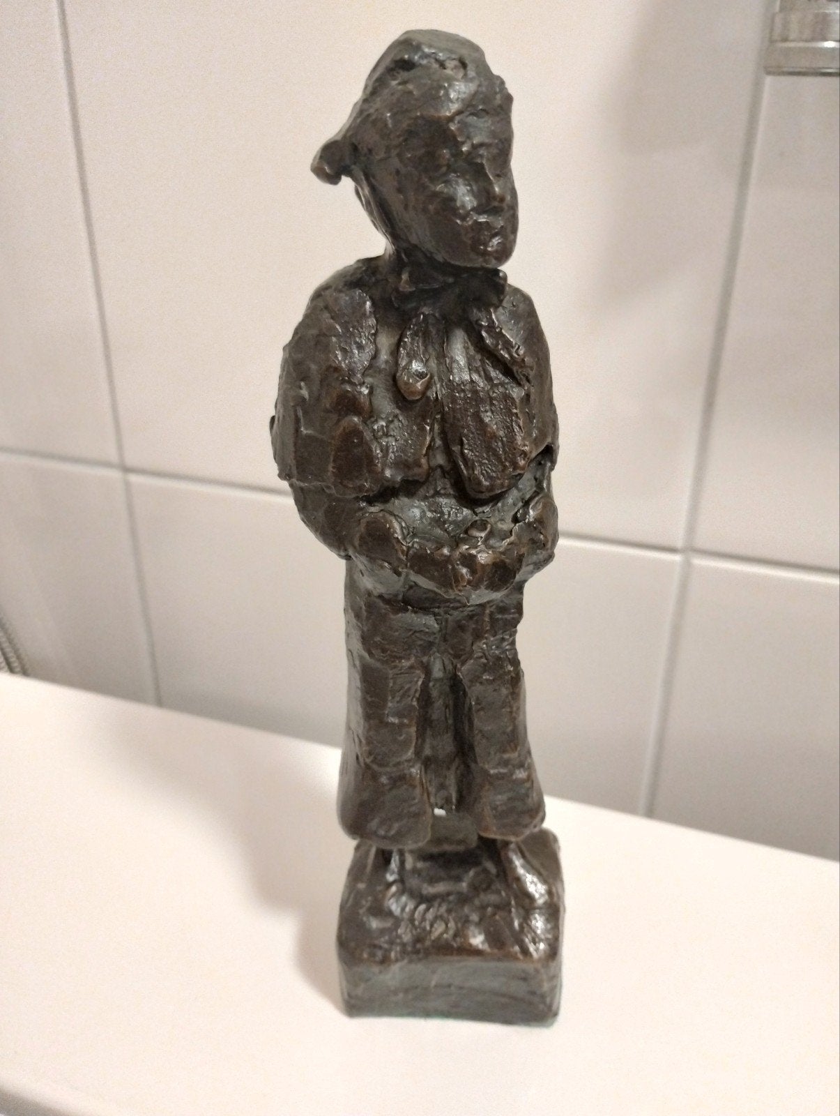 Bronzen beeld Jits Bakker (1937-2014) "de diacones", Ophalen of Verzenden