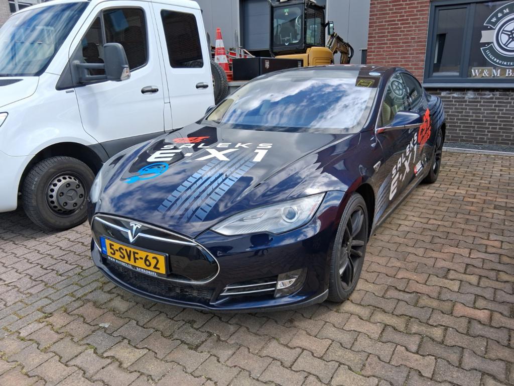 Tesla Model S 2013 Blauw, Auto's, Tesla, 104 €/maand, Origineel Nederlands, Elektrisch, Particulier