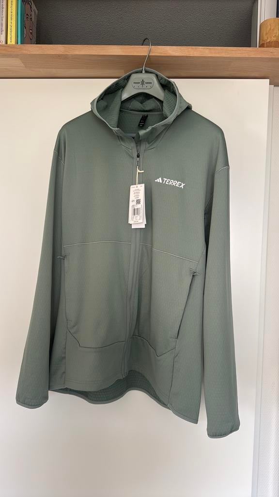 adidas Terrex Xperior Light dun Fleece jack hoodie heren, Ophalen of Verzenden, Nieuw, Maat 56/58 (XL), Groen