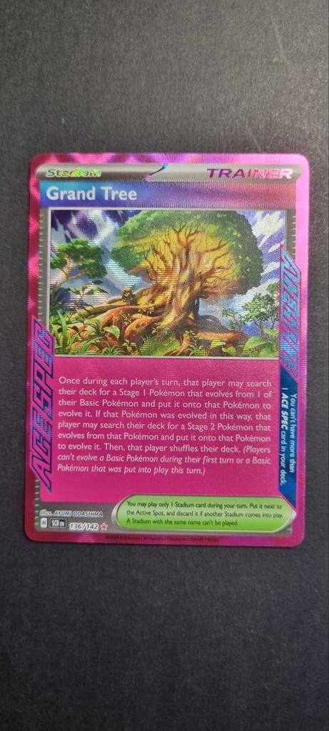Grand Tree 136/142 Stellar Crown Pokémon kaart, Ophalen of Verzenden, Zo goed als nieuw, Losse kaart, Foil