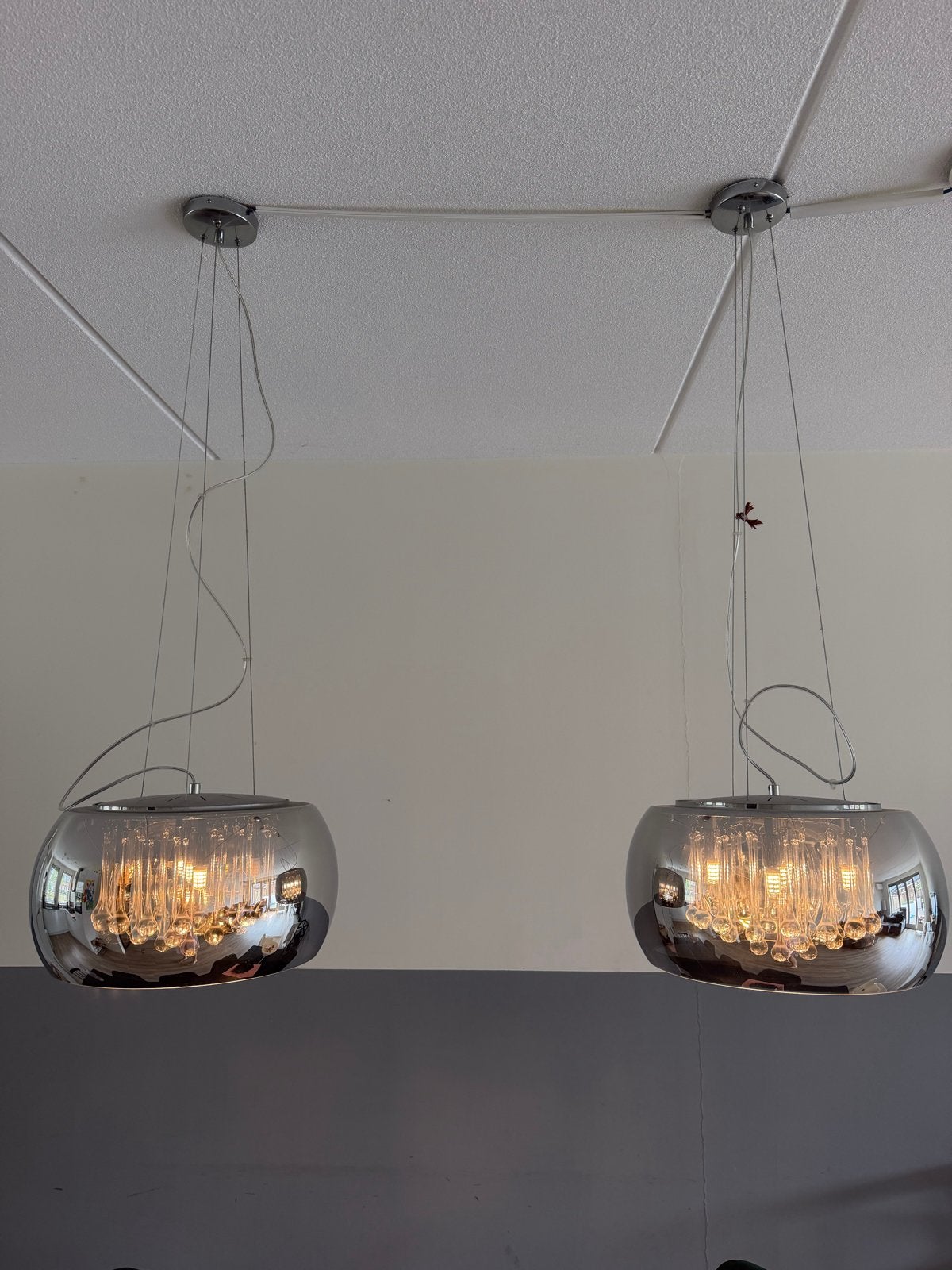 Hanglamp Lucide Pearl 2x, Ophalen, Zo goed als nieuw, Metaal