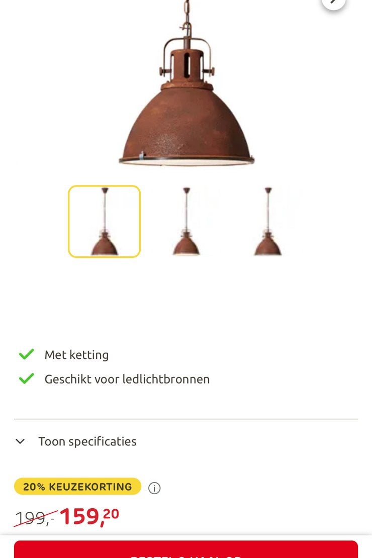 Super mooie industriële hanglampen 3 stuks dia 47 cm., Ophalen, Gebruikt, E27 (groot), Glas
