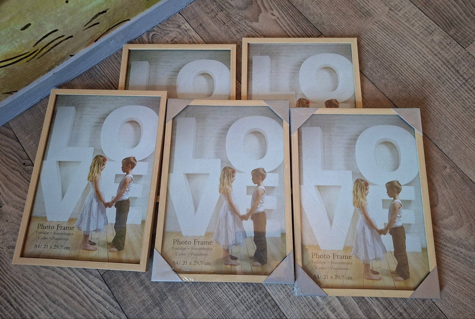 Nieuwe fotolijsten A4 formaat - Set van 5 stuks, Ophalen, Bruin, Nieuw, Fotolijst