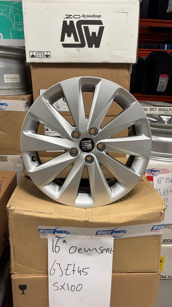 16'' Orginele Seat Ibiza / Arona Velgen 5x100, Gebruikt, Velg(en), 16 inch, Ophalen of Verzenden