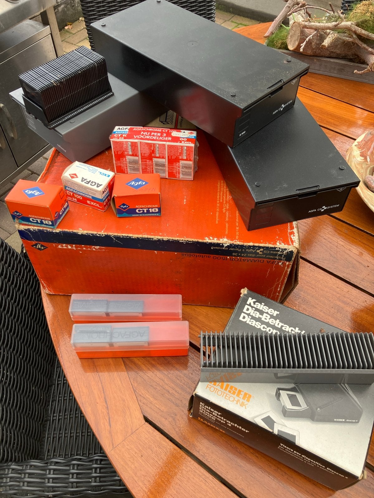 Agfa Diamator 1500 diaprojector met accessoires, Ophalen, Zo goed als nieuw