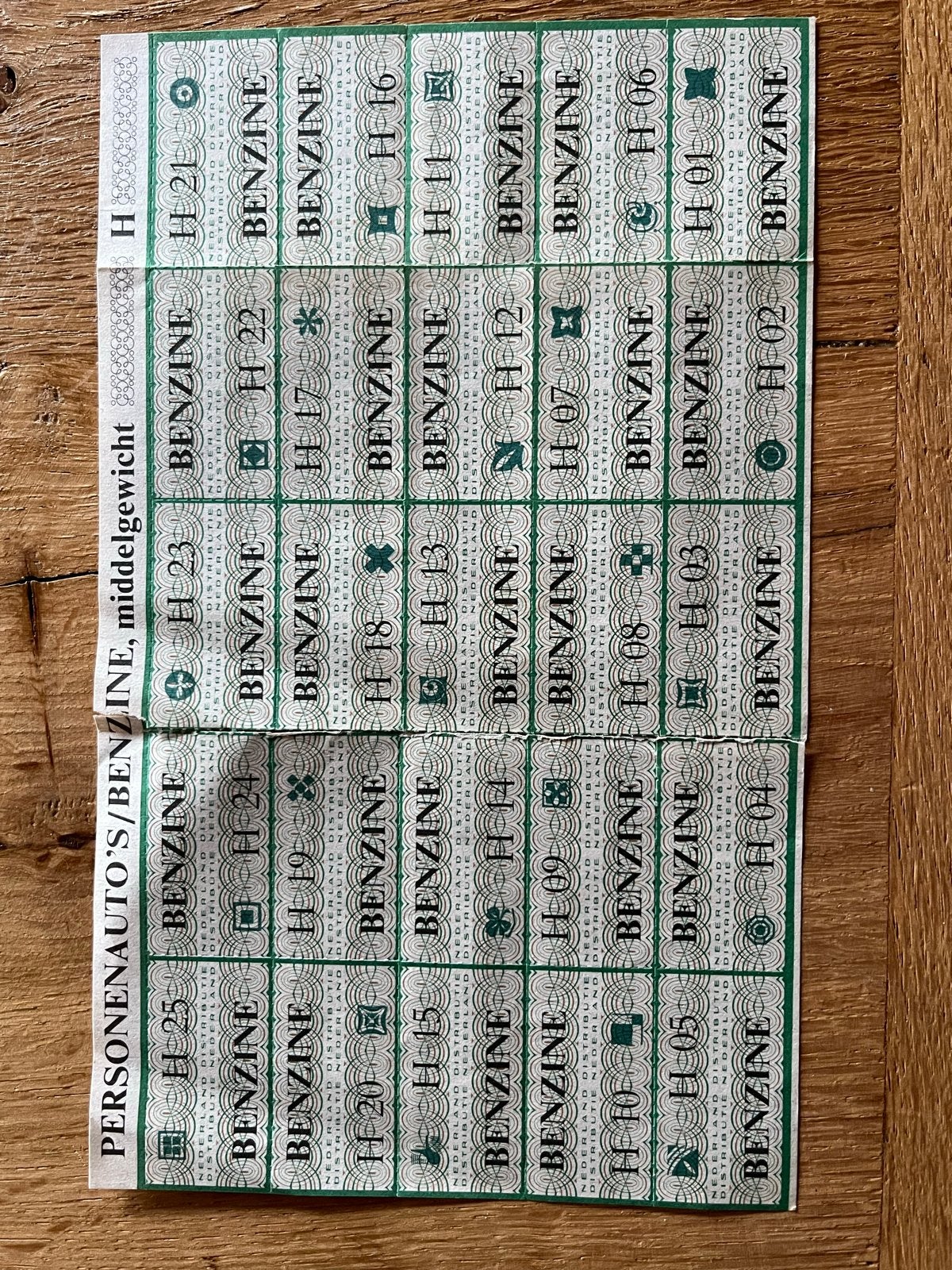 Vintage benzinebonnen, nog intact, Verzamelen, Overige Verzamelen, Ophalen, Zo goed als nieuw