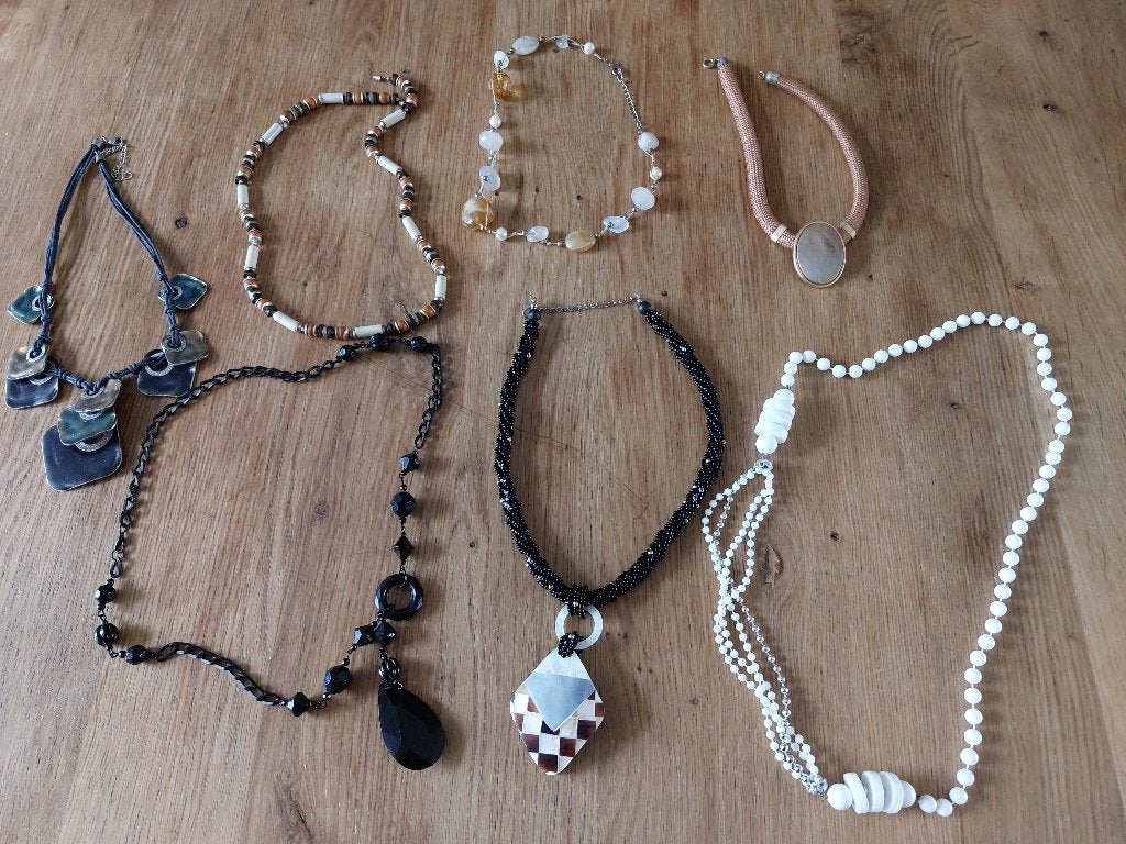 Kettingen 7 stuks, Ophalen of Verzenden, Gebruikt, Overige kleuren, Overige materialen