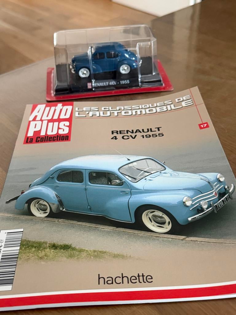 Renault 4 CV 1955 Modelauto met Tijdschrift, Hobby en Vrije tijd, Modelauto's | 1:43, Ophalen of Verzenden, Nieuw, Auto, Overige merken