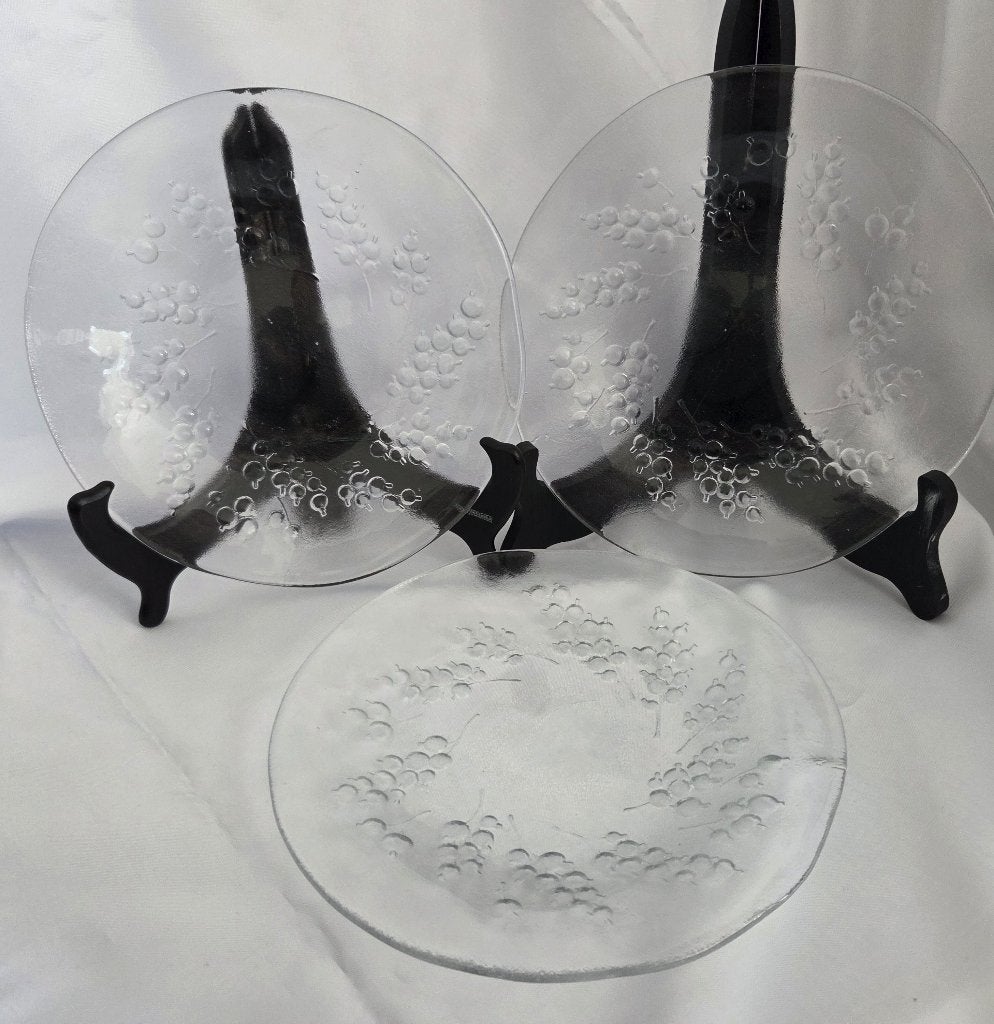 3x Kosta Boda Grape Druva bord glas - Ann Warff Fins, Antiek en Kunst, Ophalen of Verzenden