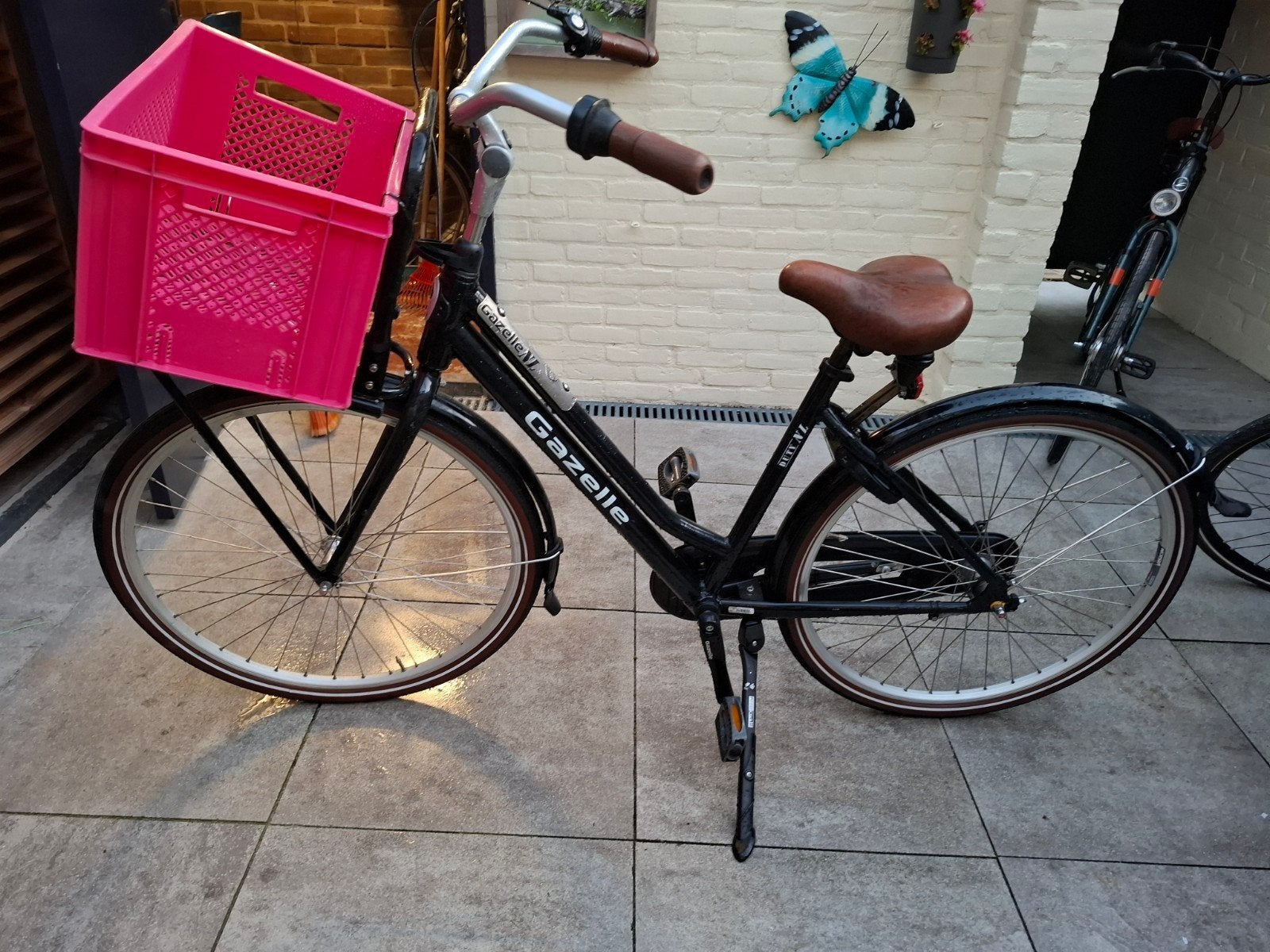 zwarte Gazelle Miss Grace transportfiets met voordrager, Fietsen en Brommers, Fietsen | Dames | Damesfietsen, Ophalen, Terugtraprem