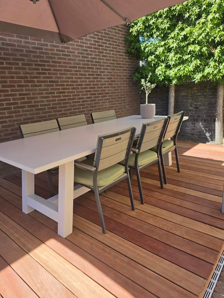 6 x Bellagio Fidenza dining tuinstoel, Ophalen, Nieuw, Aluminium, Stapelbaar