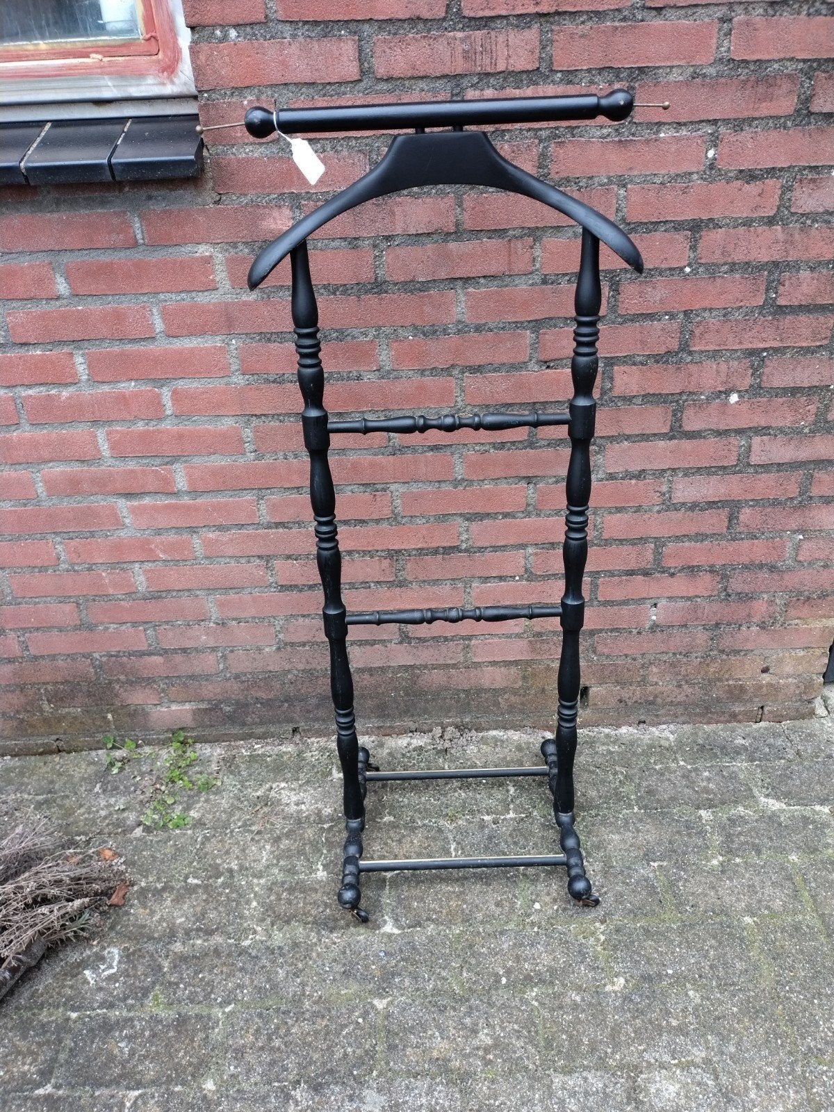 Zwarte dressboy / kledingrek - 110 cm hoog, Ophalen, Gebruikt, 100 tot 150 cm, Overige typen