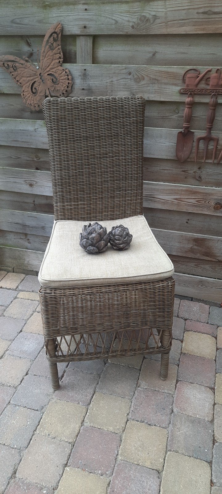 Landelijke kunstof rotan stoel, Tuin en Terras, Ophalen, Kunststof