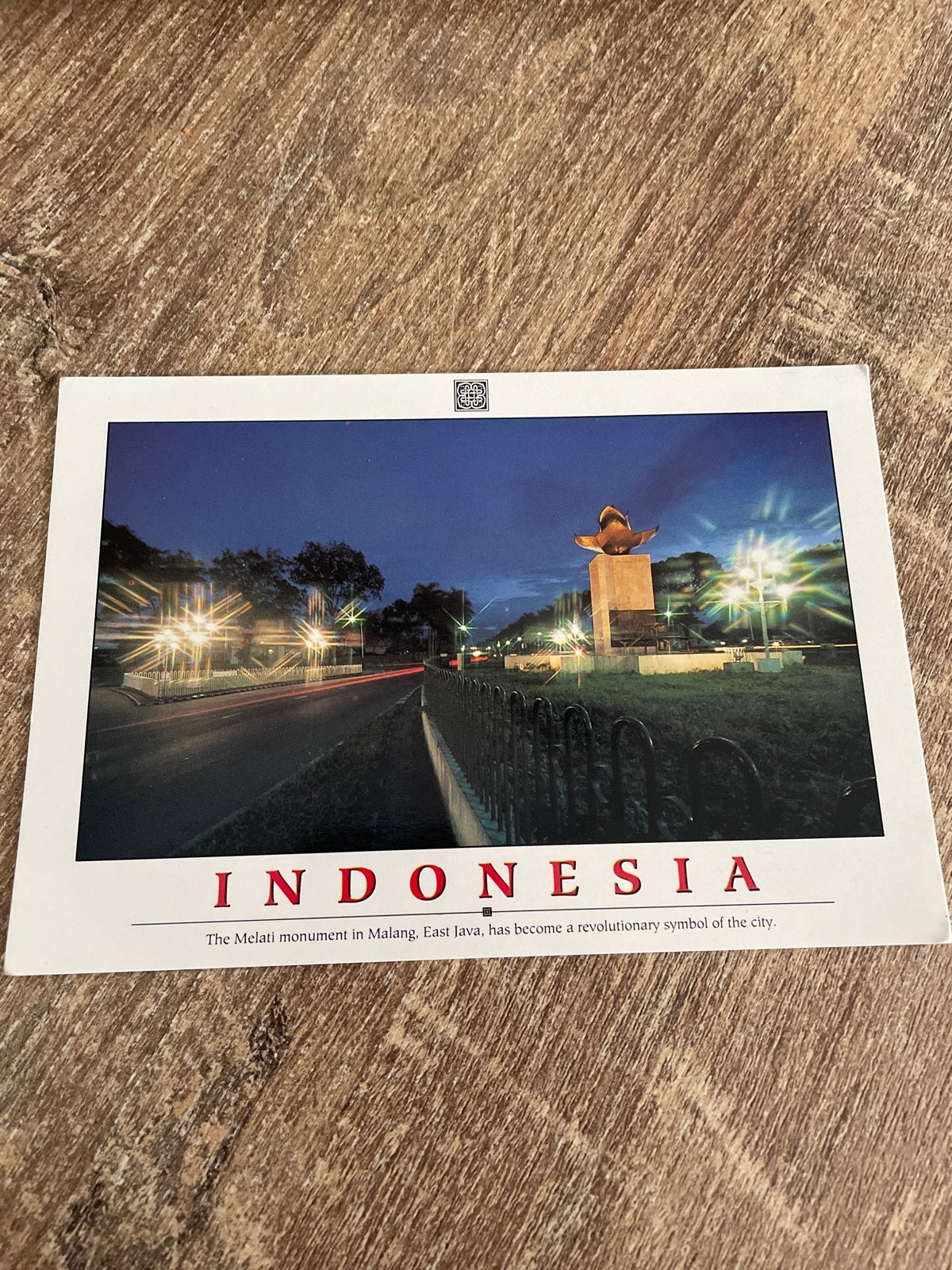 Ansichtkaart Indonesië - Melati monument Malang, Verzamelen, Ophalen of Verzenden, 1980 tot heden, Ongelopen, Buiten Europa