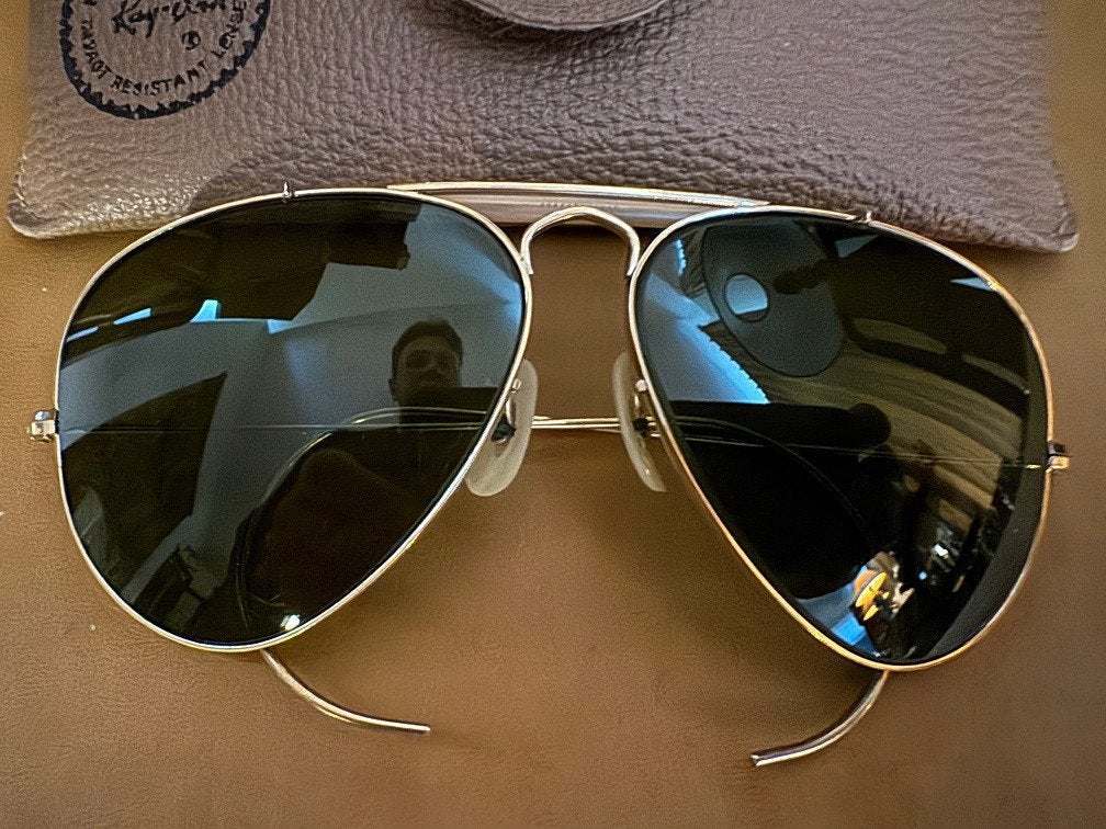 Vintage B&L Ray-Ban Aviator Outdoorsman 58mm zonnebril O12, Sieraden, Tassen en Uiterlijk, Zonnebrillen en Brillen | Heren, Ray-Ban USA