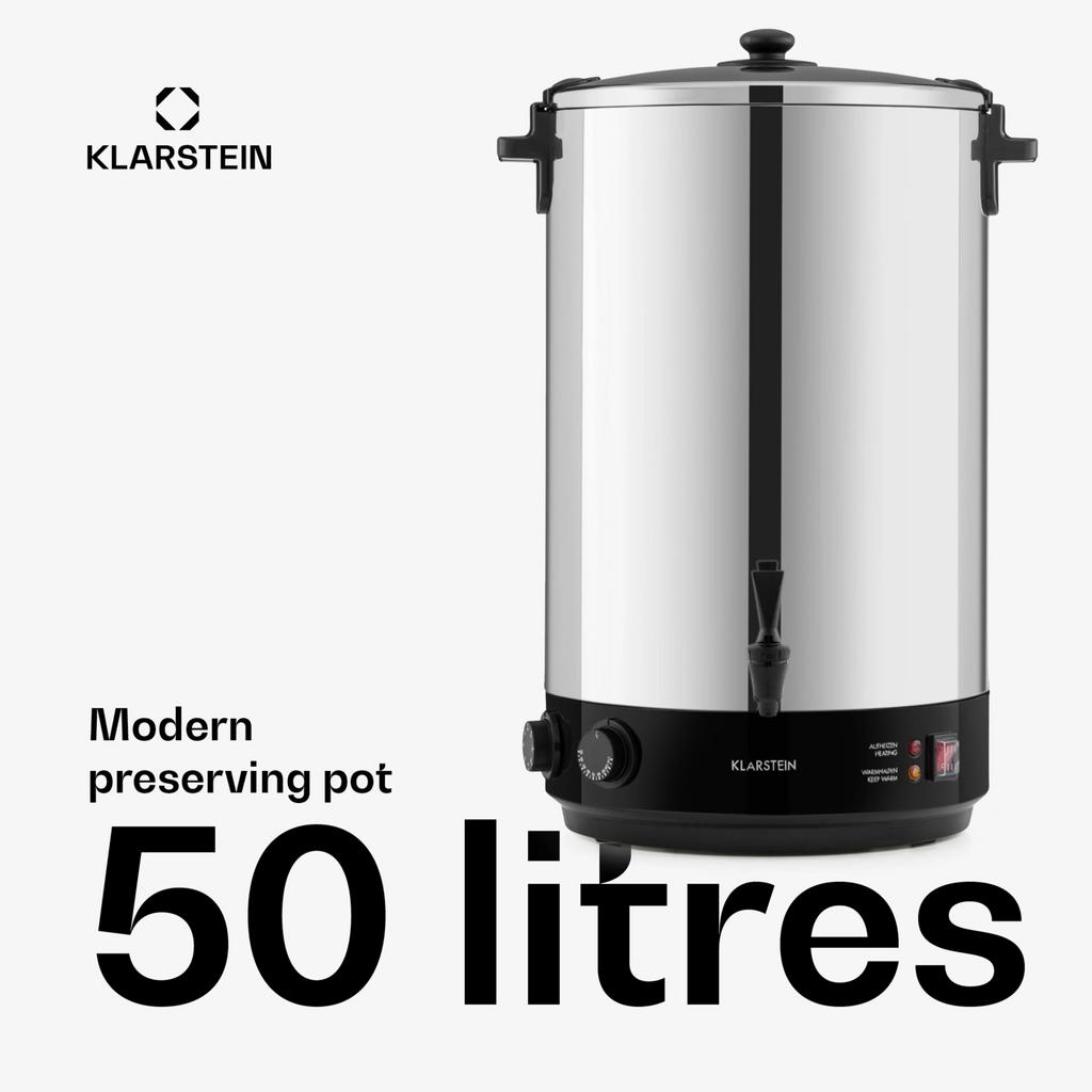 KonfiStar RVS 50L Inmaakketel / Dispenser van warme drank, Ophalen