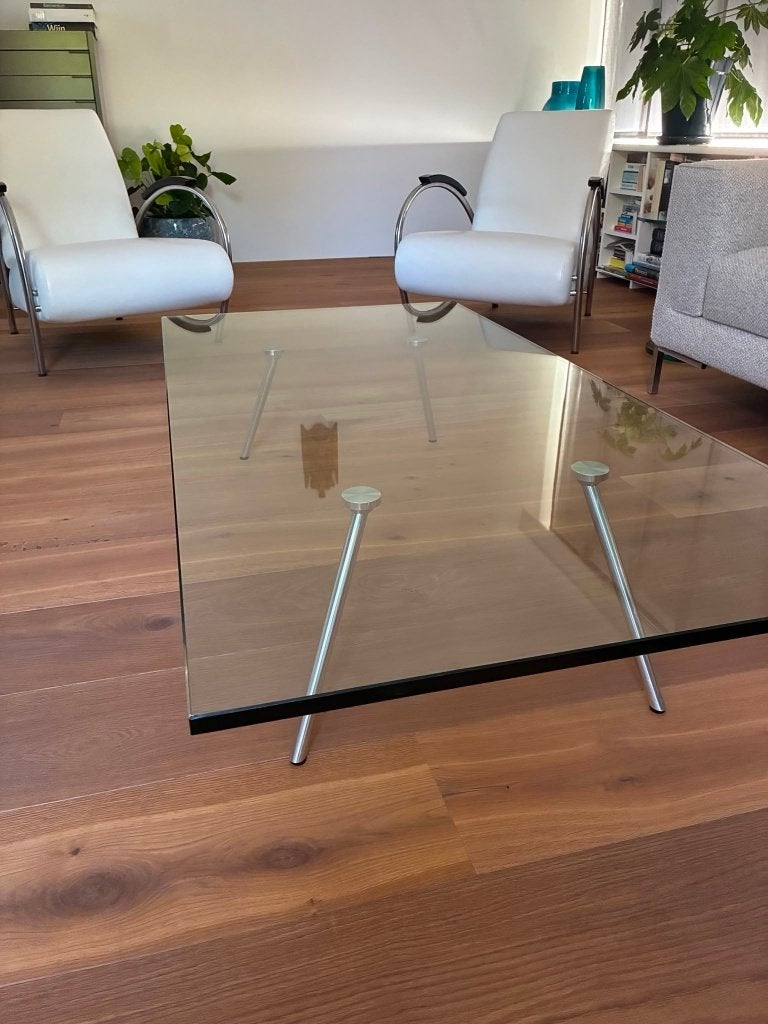 Beek collection Maupertuus salontafel, glas, Ophalen, Gebruikt, 50 tot 100 cm, Glas