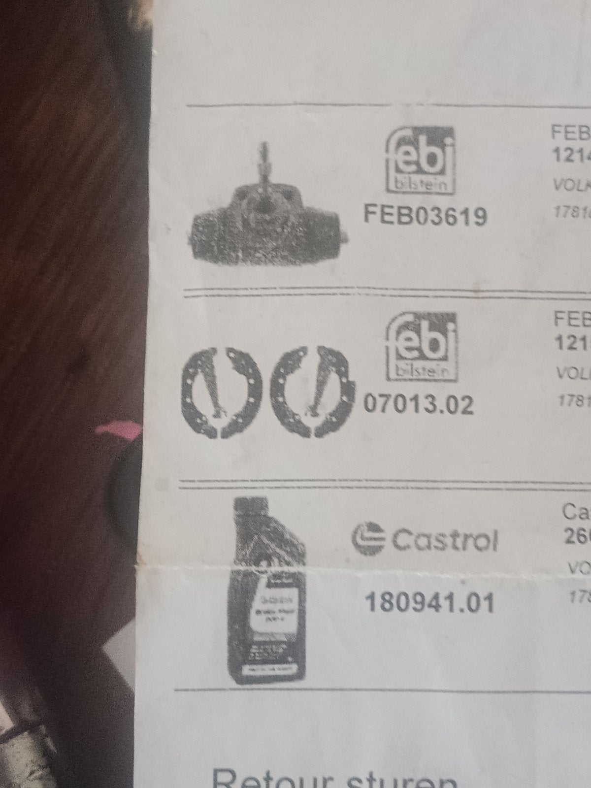 Febi Bilstein Remschoenset VW Golf III Cabriolet, Ophalen of Verzenden, Nieuw, Volkswagen