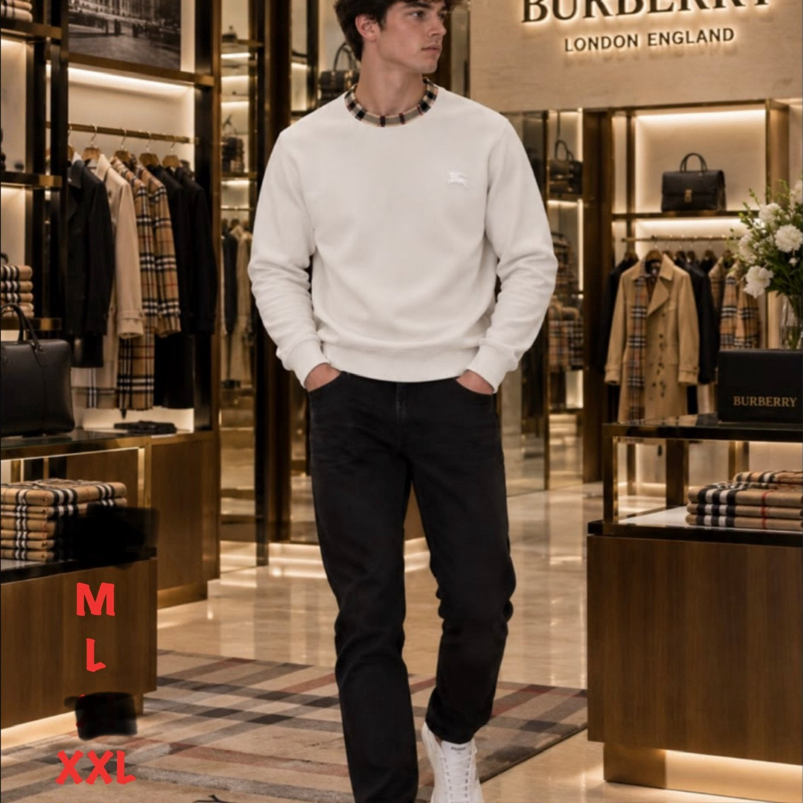 Burbery truien, Ophalen of Verzenden, Overige maten, Zwart