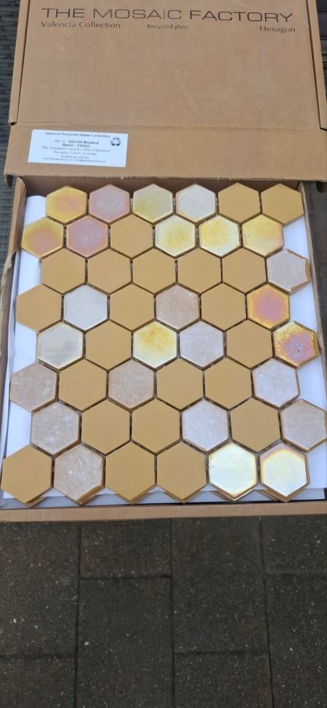 The Mosaic Factory Hexagon tegels 2m2, Doe-het-zelf en Verbouw, Tegels, Ophalen, Nieuw, 20 tot 40 cm, Minder dan 5 m²