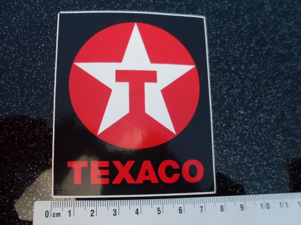 sticker Texaco logo staand, Verzenden, Zo goed als nieuw, Bedrijf of Vereniging