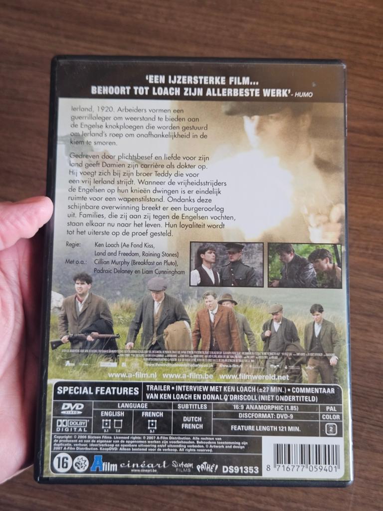 DVD The Wind that shakes the Barley Cillian Murphy, Vanaf 16 jaar, Ophalen of Verzenden, Gebruikt, Drama