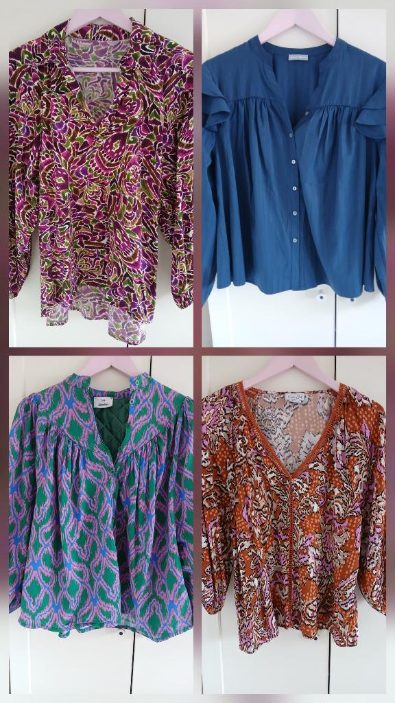 4x blouse bloes viscose M 38, Maat 38/40 (M), Overige kleuren, Verzenden, Zo goed als nieuw
