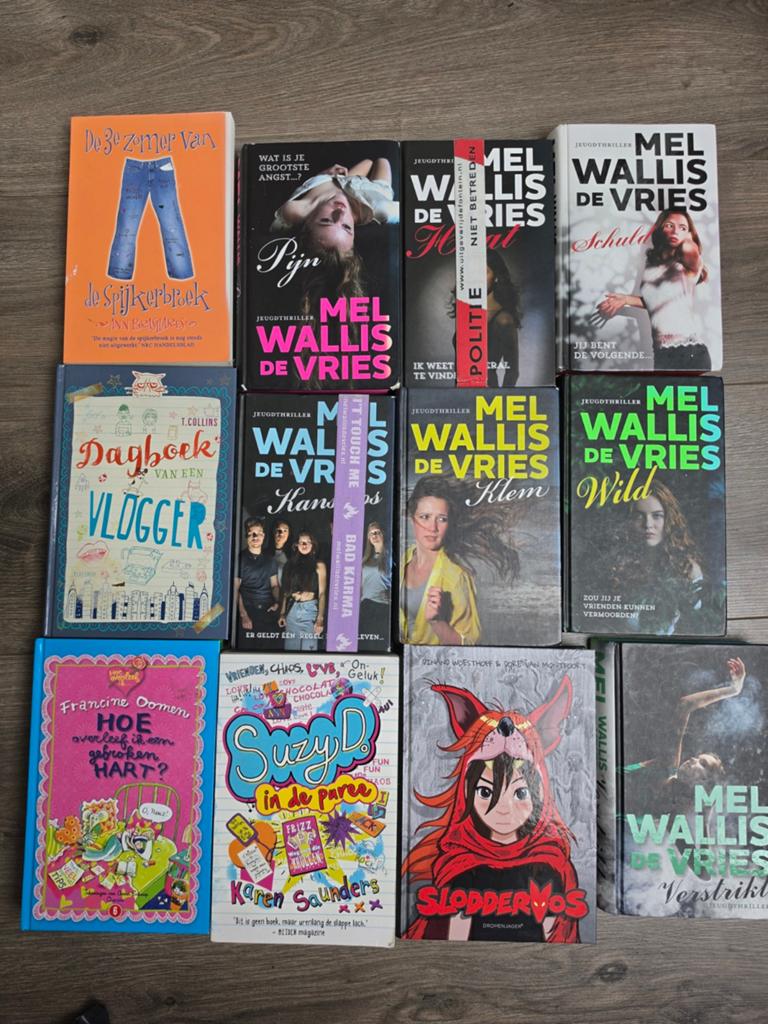 verschillende jeugdboeken, Ophalen of Verzenden, Gelezen, Mel Wallis de Vries, Francine Oomen, T. Collins, Karen Saunders, Fictie