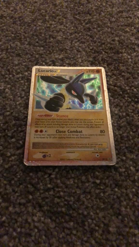 Lucario level X, Ophalen, Gebruikt, Speelkaart(en)
