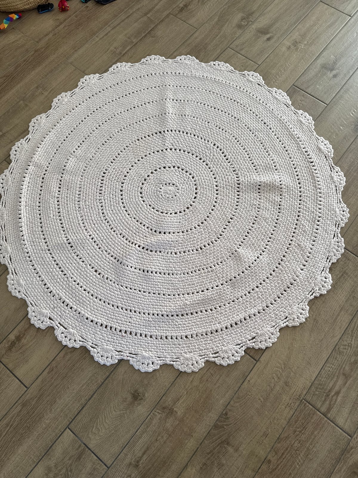 vloerkleed gehaakt  - kidsdepot - licht roze, 100 tot 150 cm, Rond, Ophalen of Verzenden, Zo goed als nieuw