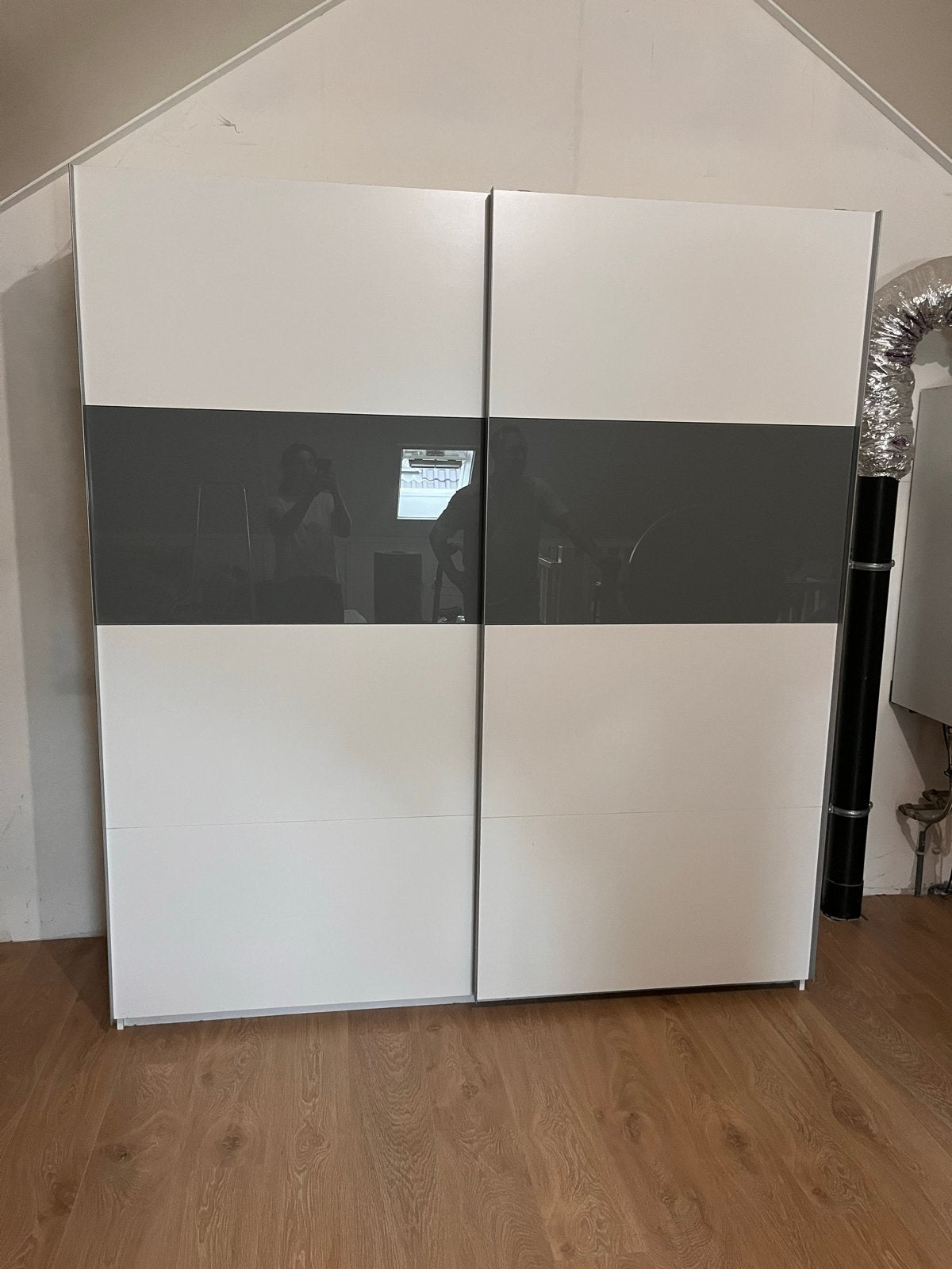 Witte kledingkast met schuifdeuren, 200x 220 cm hoog, Huis en Inrichting, Kasten | Kledingkasten, Ophalen, Overige materialen