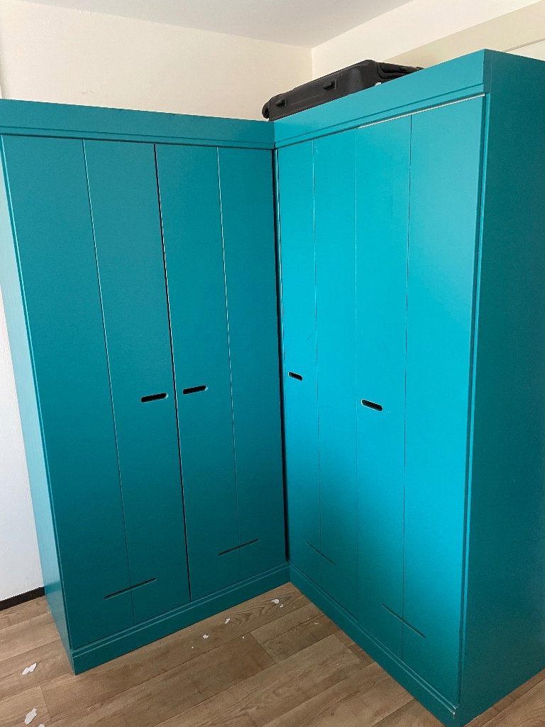 Kledingkast groen, Huis en Inrichting, Kasten | Kledingkasten, Ophalen, Kunststof, Gebruikt, 100 tot 150 cm