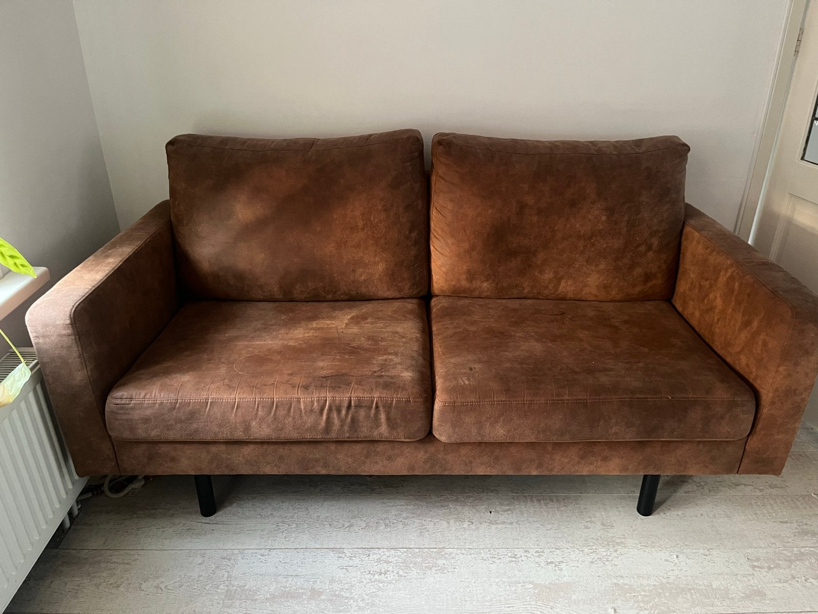 Leenbakker Collin 2-zitsbank in cognac kleur, Huis en Inrichting, Banken | Bankstellen, Ophalen, Gebruikt, 150 tot 200 cm, Tweepersoons