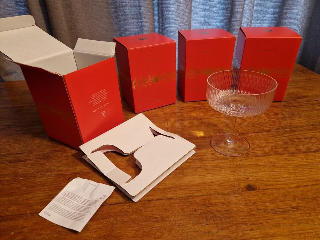 4X Nespresso Barista Festive glas, nieuw, Huis en Inrichting, Keuken | Servies, Glas of Glazen, Nespresso, Ophalen of Verzenden