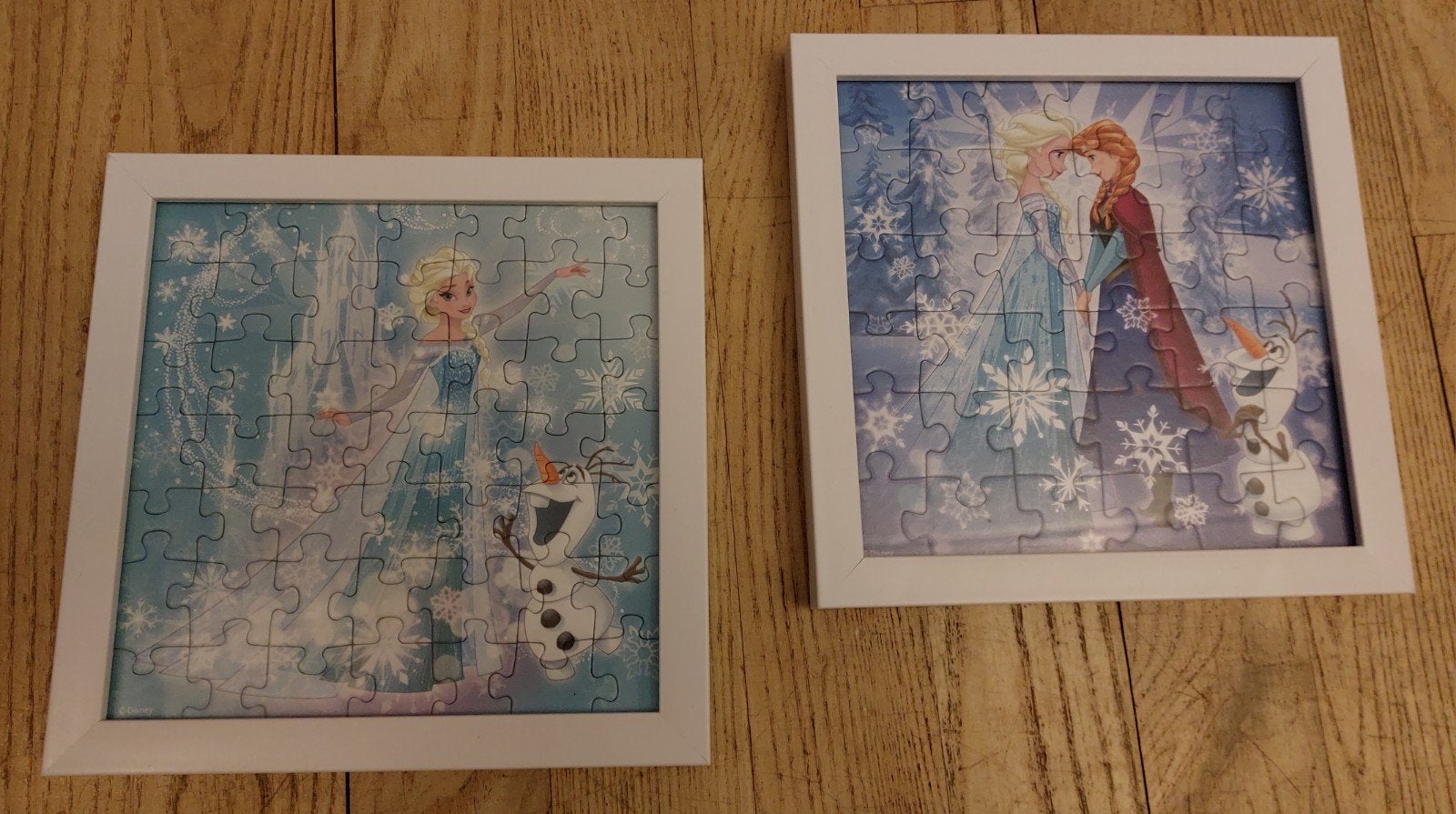 Fotolijstjes puzzeltjes Frozen, Ophalen of Verzenden, Zo goed als nieuw, Wit, Wanddecoratie