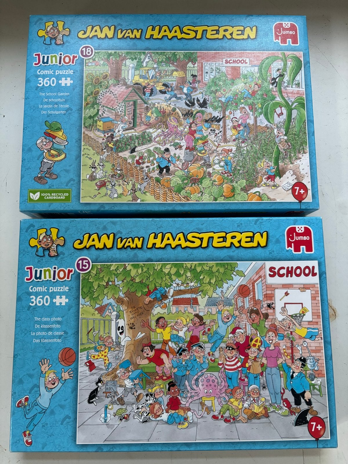 Jan van Haasteren Junior Puzzels - School (2x 360 stukjes), Kinderen en Baby's, Speelgoed | Kinderpuzzels, Ophalen, Meer dan 50 stukjes