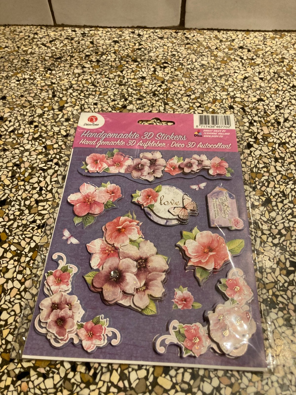 3d stickers bloemen, Hobby en Vrije tijd, Ophalen of Verzenden, Zo goed als nieuw, Overige thema's, Overige typen