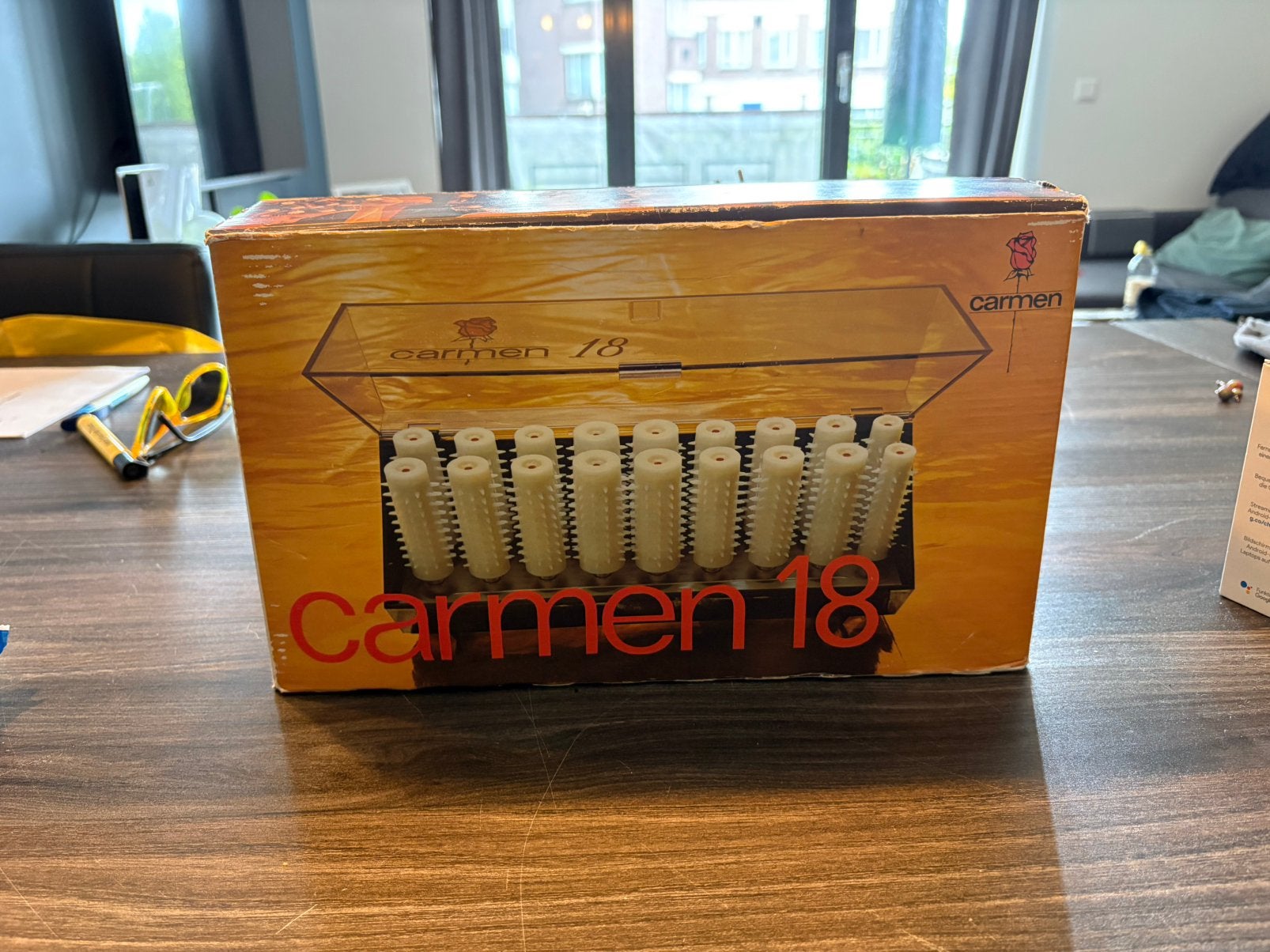 set Carmen krulspelden, Ophalen of Verzenden, Zo goed als nieuw, Krultang of Stijltang