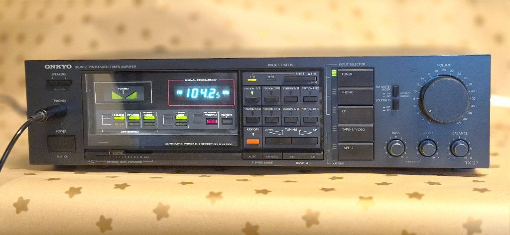 Onkyo TX-27 Stereo Tuner Amplifier – Vintage Receiver, Gebruikt, Ophalen of Verzenden, Onkyo, Minder dan 60 watt