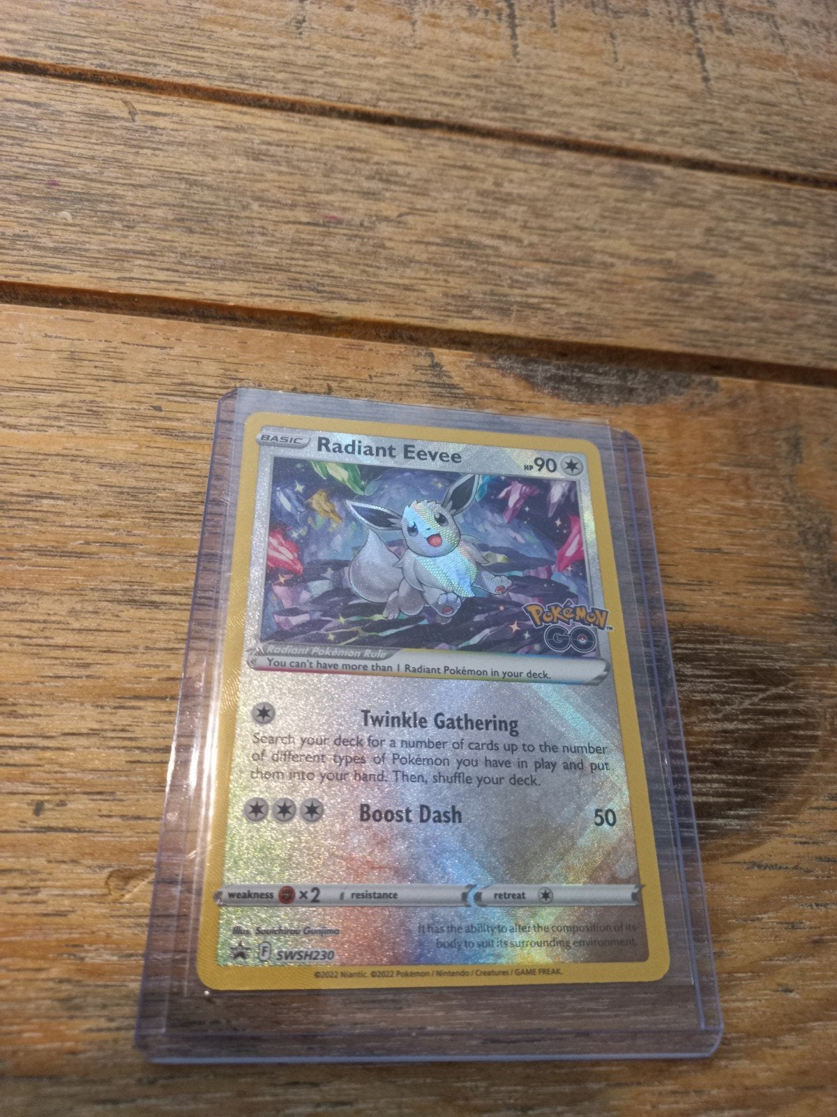 radiand Eevee, Ophalen of Verzenden, Zo goed als nieuw, Losse kaart, Foil