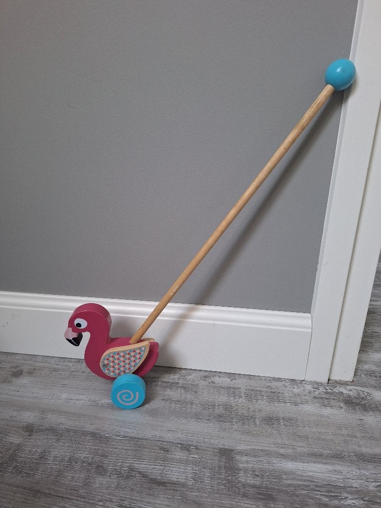 Loopstok flamingo, Ophalen, Zo goed als nieuw