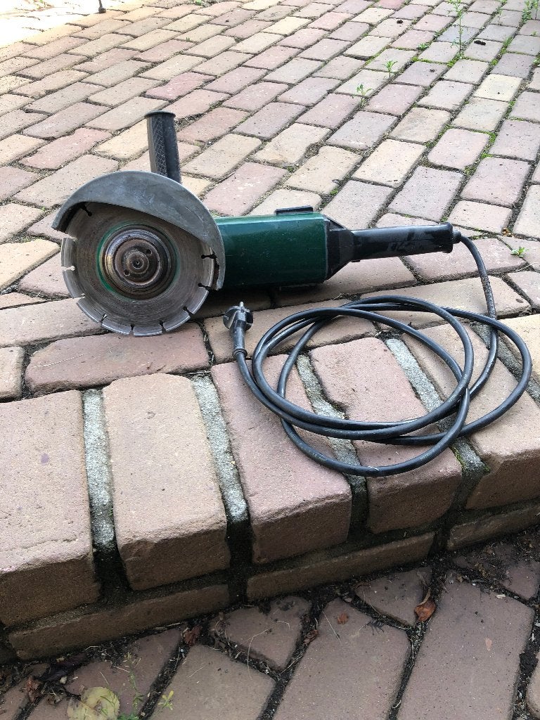 haakse slijper + diamant schijf 175, Ophalen, Gebruikt, 1000 watt of meer, Haakse handslijpmachine