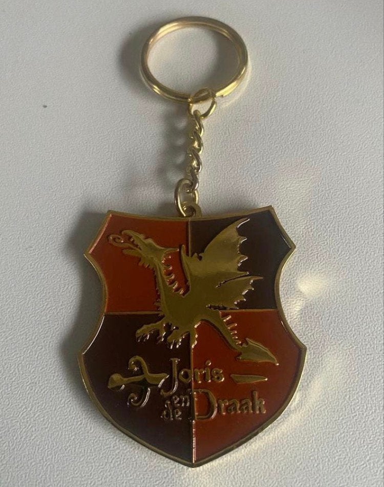Sleutelhanger: Joris en de Draak-Efteling. T.lengte 11 cm., Verzamelen, Ophalen of Verzenden, Zo goed als nieuw, Gebruiksvoorwerp