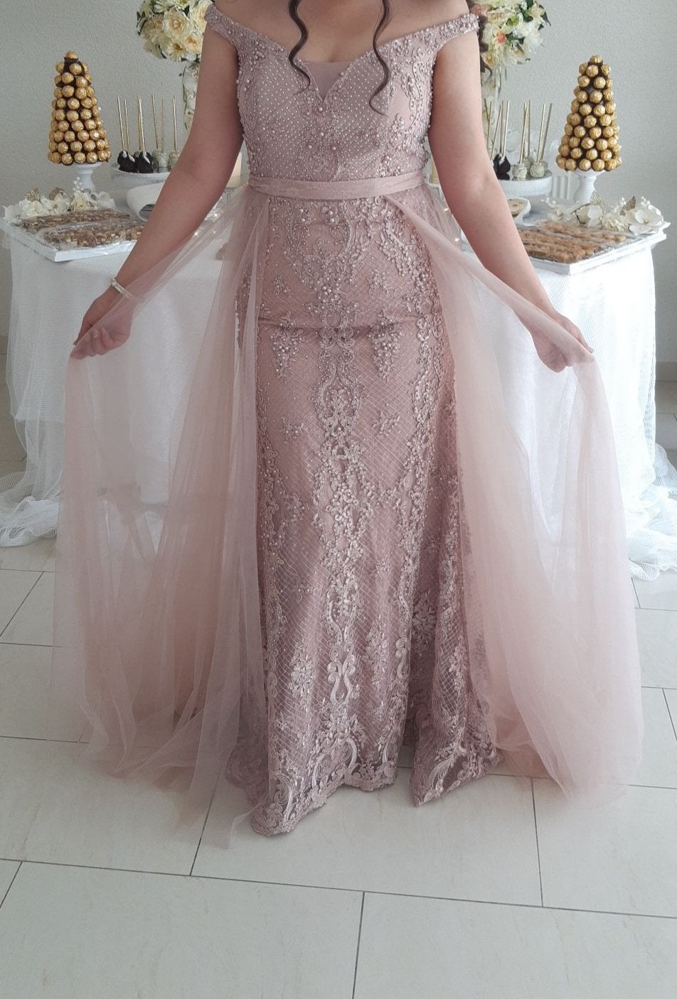 Roze avondjurk, Kleding | Dames, Maat 38/40 (M), Ophalen of Verzenden, Zo goed als nieuw, Roze