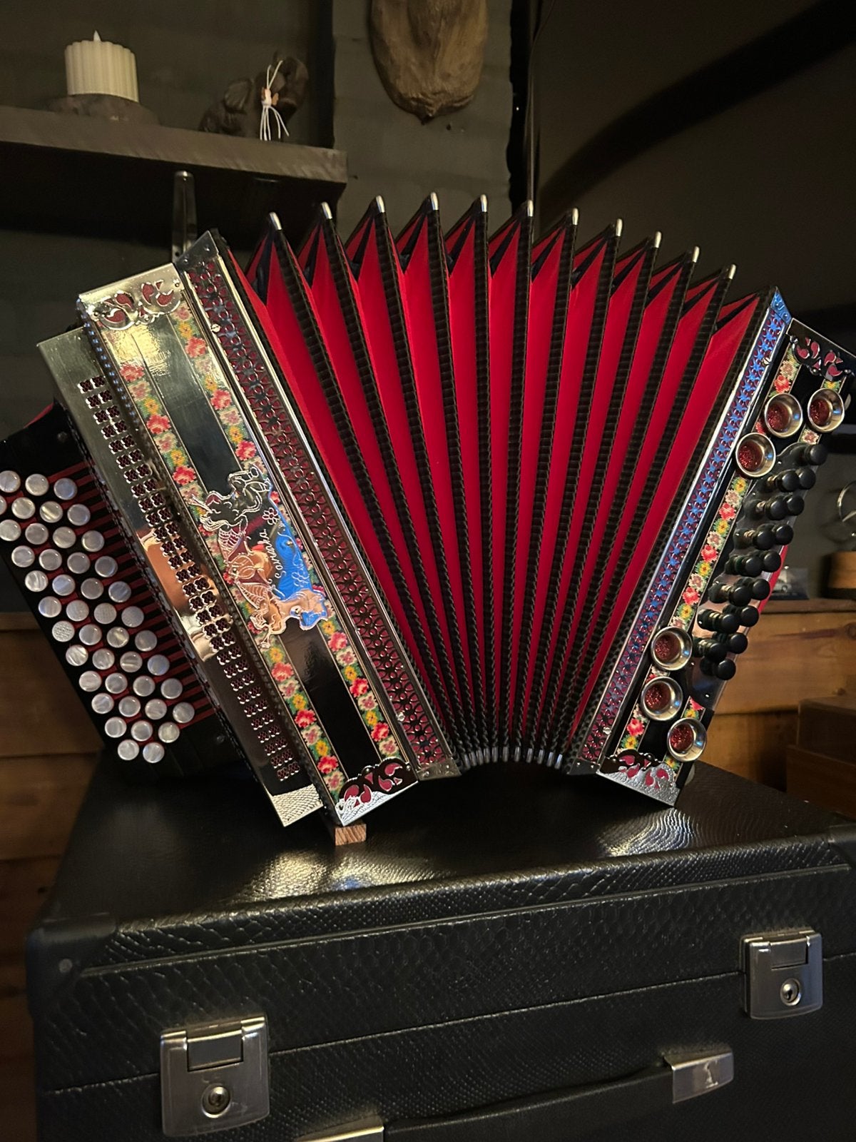 Te koop. Steirische Harmonica Savinka, Overige formaten, Met koffer, Zo goed als nieuw, Knopaccordeon
