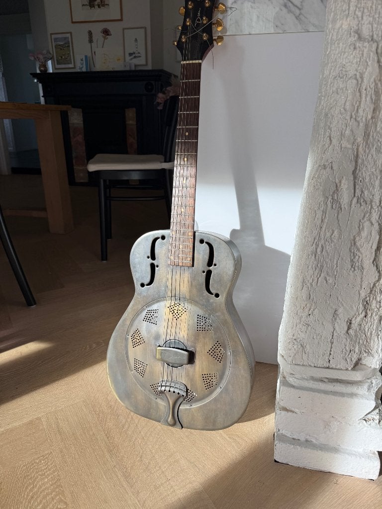 Dean Heirloom Brass RESHB resonatorgitaar / dobro, Ophalen, Gebruikt, Resonator- of Dobrogitaar