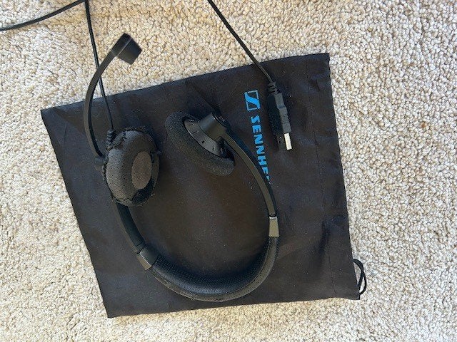 Sennheiser EPOS SC 60 USB headset microfoon + tas Teams, Computers en Software, Ophalen of Verzenden, Gebruikt